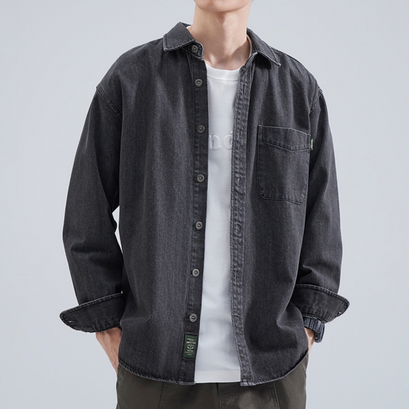 Denim Shirt Men's Long Sleeve  - đánh giá và giá Winter Clothing Pk