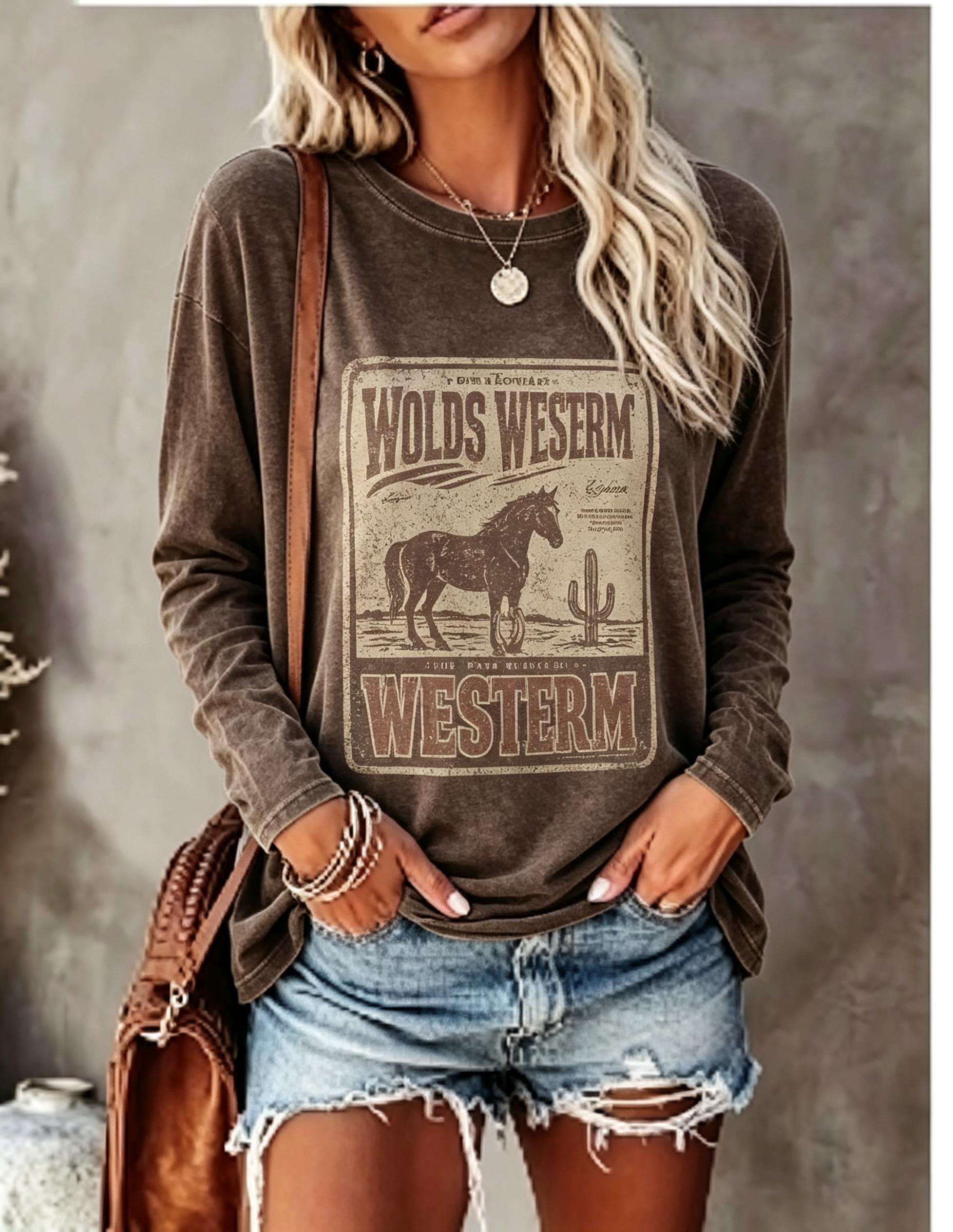 Women Long Sleeve T Shirt Vint - đánh giá và giá Winter Clothing For Women